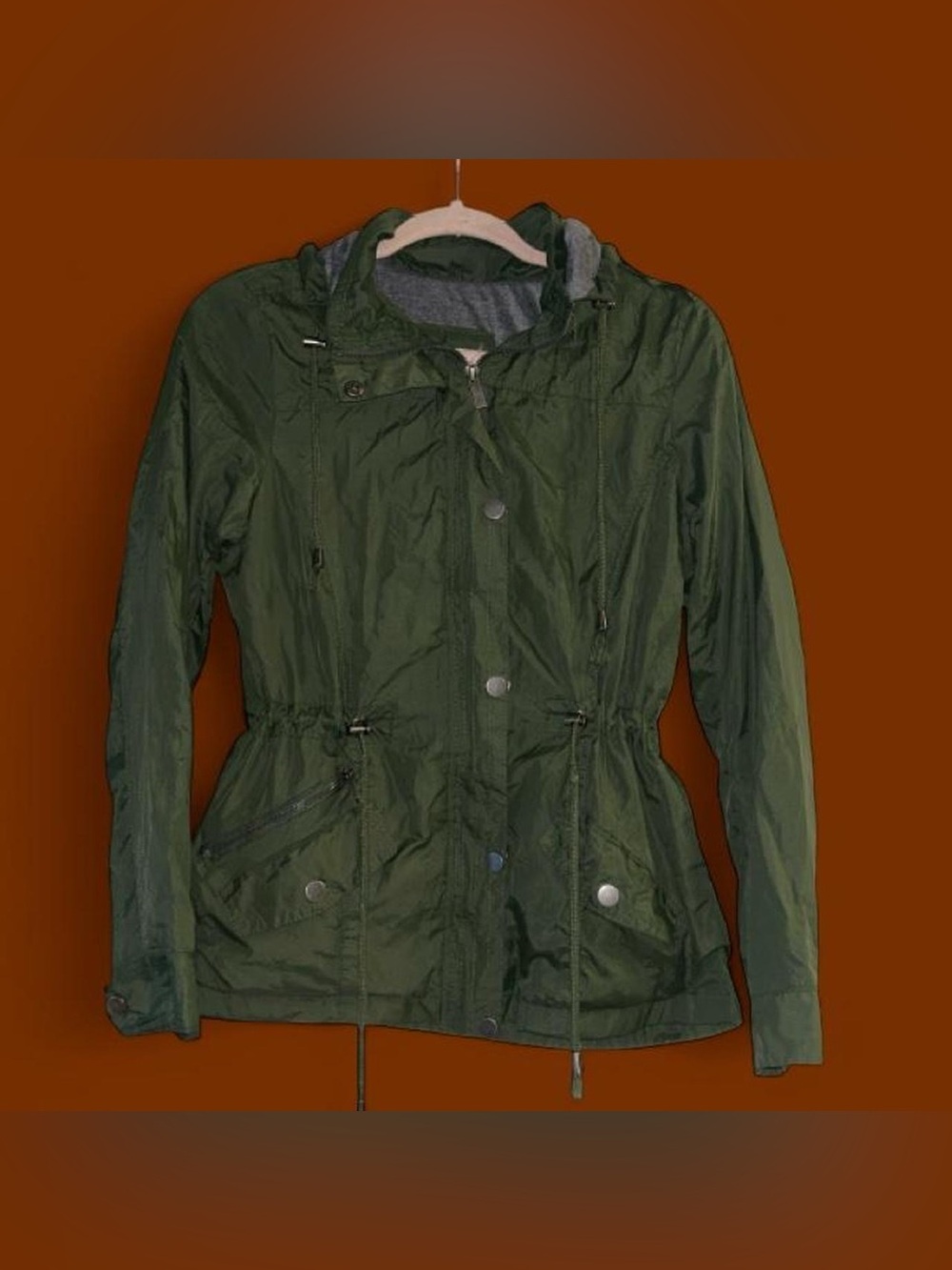 YMI Olive Utility Hooded Jacket